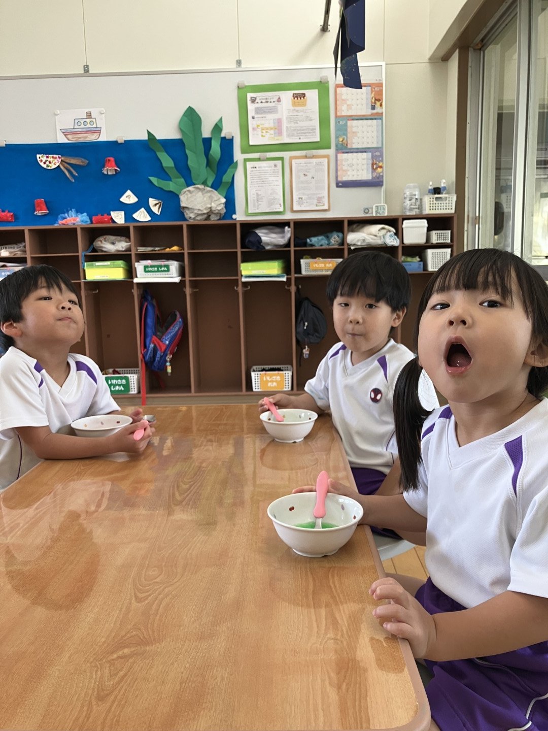 今日のおやつはかき氷！
