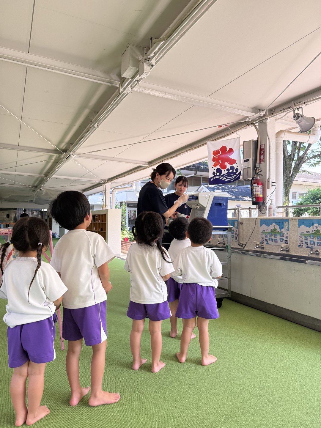 今日のおやつはかき氷！②