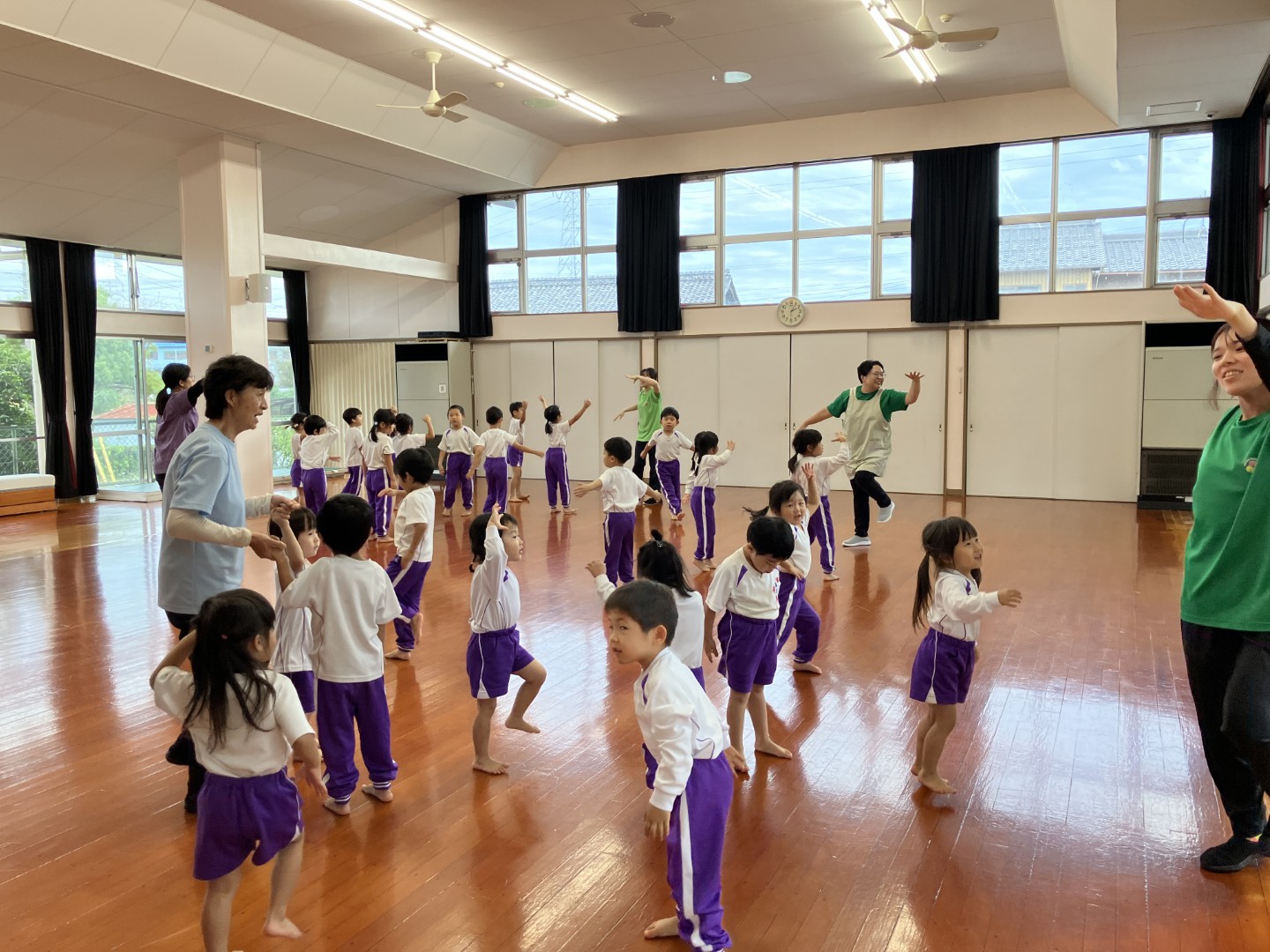 運動会の練習です